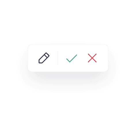 Edit, approve, and reject controls for AI-generated questionnaire answers